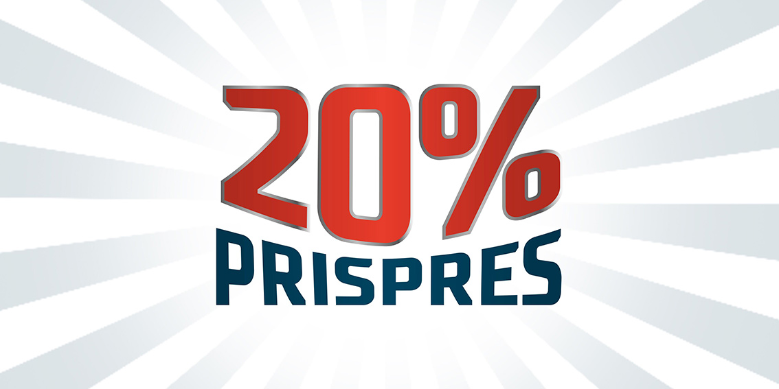 20 procent prispres