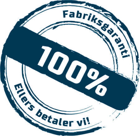 100 procent fabriksgaranti